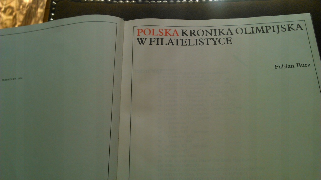 Olimpiada Filatelistyka 1976r I wydanie Warszawa