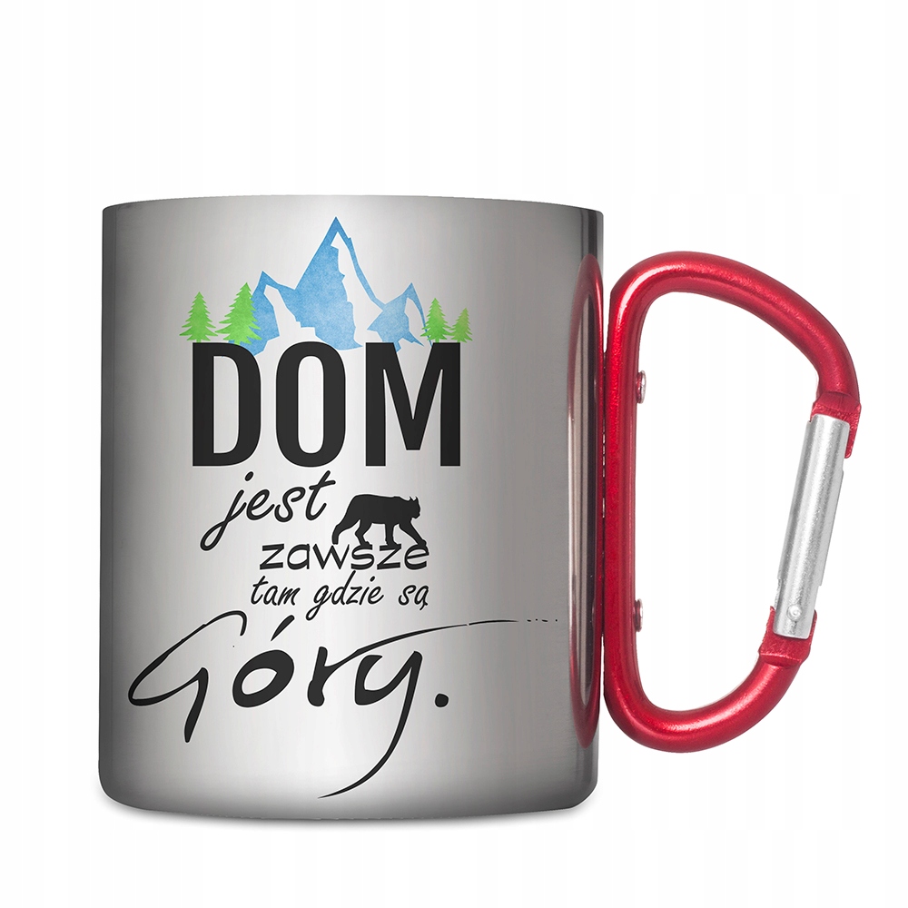 Kubek Metalowy z Karabinkiem Góry Tatry RYŚ