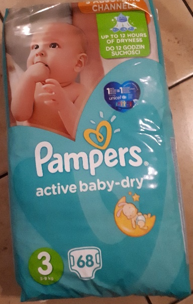 Pampers active baby dry rozmiar 3 68 sztuk