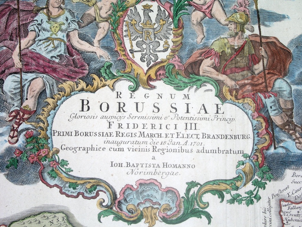 1716 MAPA POLSKI PRUSY GDAŃSK GDYNIA TORUŃ OLSZTYN