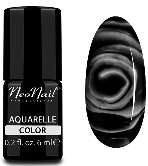 NEONAIL Lakier Hybrydowy Aquarelle Black 5514