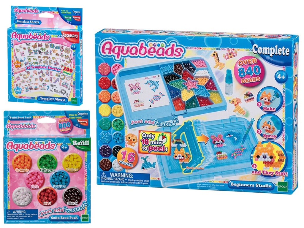 Aquabeads 3 w 1 Zestaw startowy uzupełniający