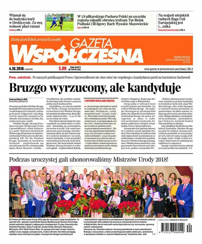 Gazeta Współczesna - Mazurska 193/2018