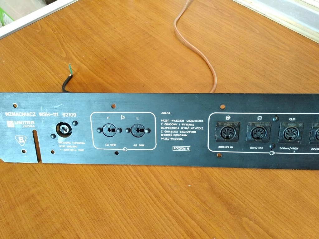 Unitra wzmacniacz WSH-111,WSH-110 panel tył