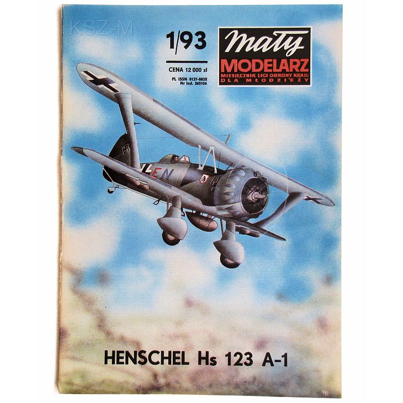 Mały Modelarz 1/93 Samolot Henschel Hs 123 A1 1:33