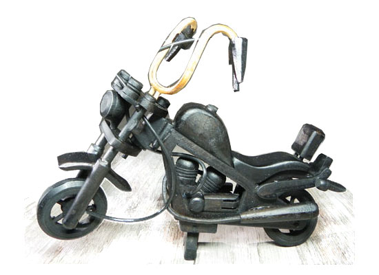 Motor Drewniany Model Harley Davidson 22cm Chopper