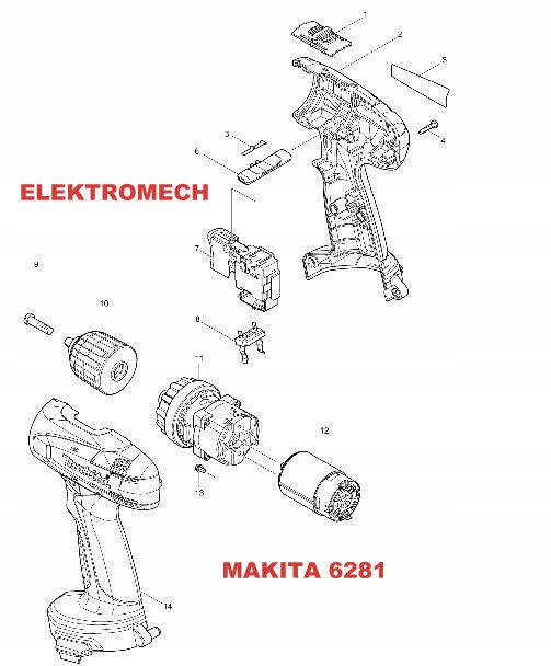 Схема сборки редуктора шуруповерта макита 6271d