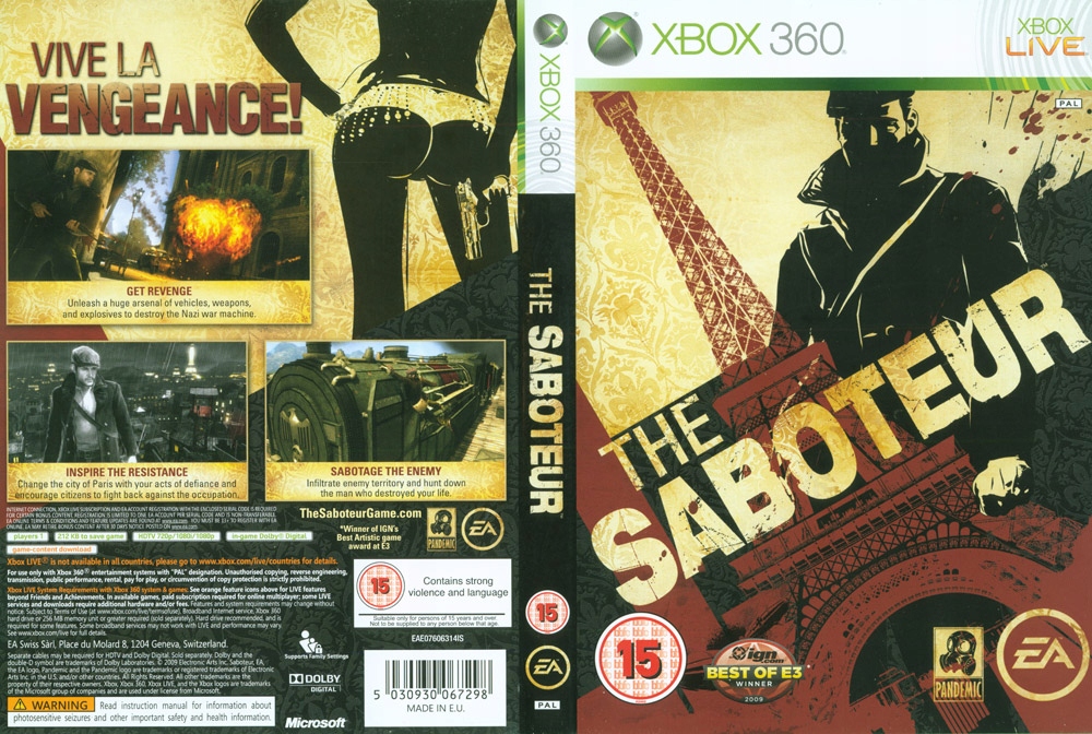 the saboteur xbox 360