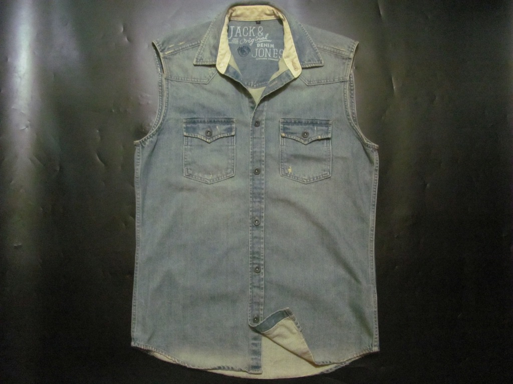 JACK&JONES- KAMIZELKA JEANS'OWA- VINTAGE- M