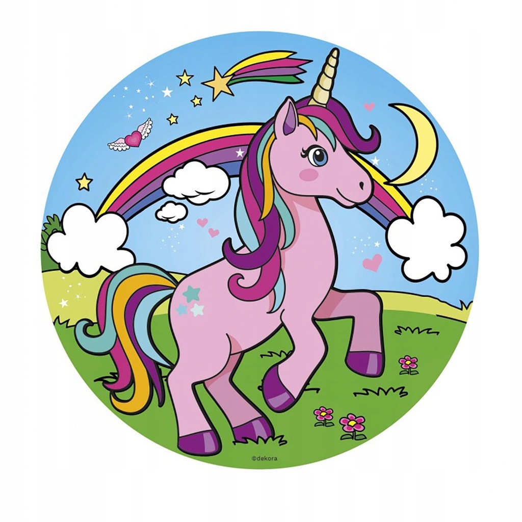 Opłatek na tort Jednorożec Unicorn różowy 20cm - 7684723007 - oficjalne