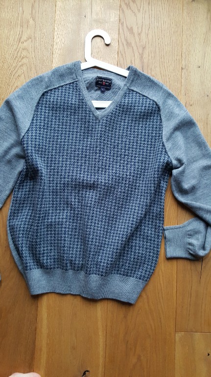 Cottonfield sweter serek wełna z merynosa L