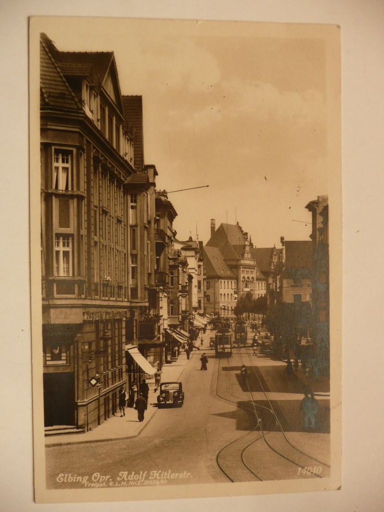 pocztówka ELBING Elbląg 1942 Adolf Hitler Str 