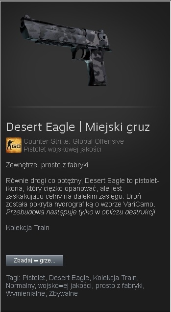 CS:GO Desert Eagle | Miejski gruz 5/5 FN