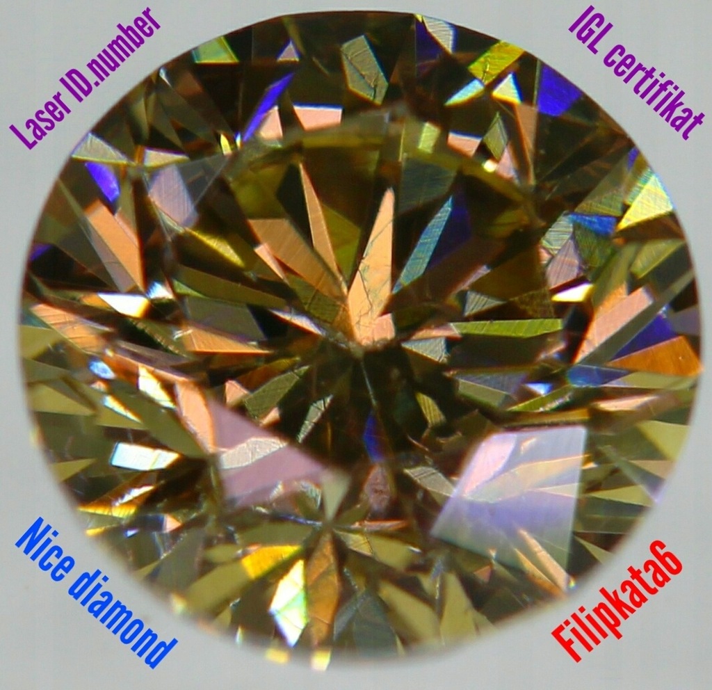 IGL Cert.diamond 1,55 ct/Vs2-Nat.Fancy Inten.Brown