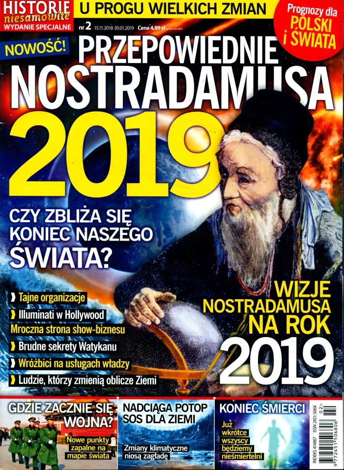 PRZEPOWIEDNIE NOSTRADAMUSA 2019 wyd.spec. nr 2/19