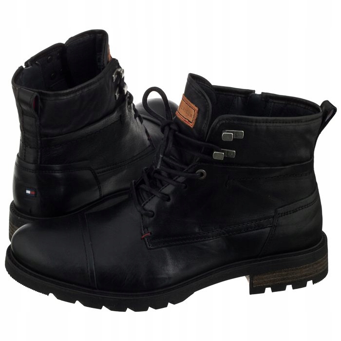 Buty Męskie Tommy Hilfiger Winter Leather Textile