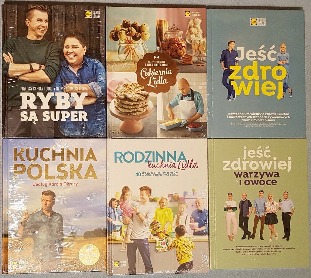 Książki kucharskie LIDL 6 szt. FOLIA