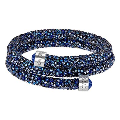 Bransoletka Swarovski Crystaldust Granatowa M