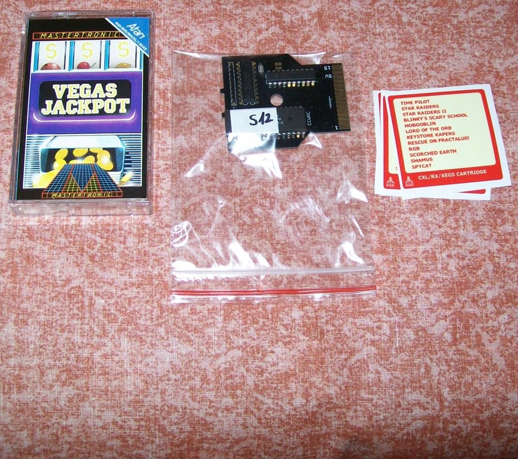 Atari XL/XE cartridge RGB Shamus Spycat Scorch E.