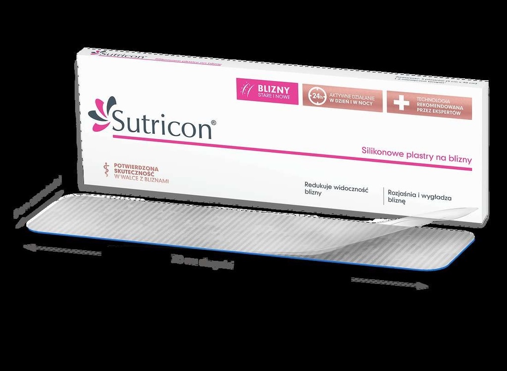 SUTRICON,plastry silikon na blizny,1opak po 5szt
