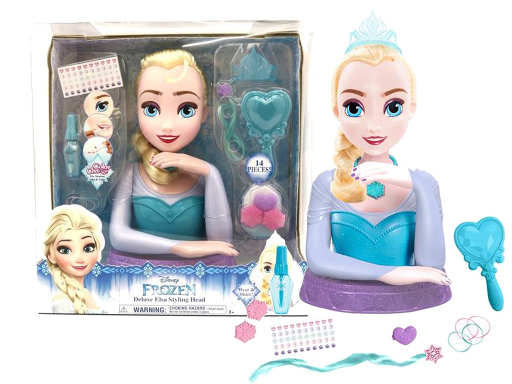 Frozen Kraina Lodu głowa do stylizacji Elsa DELUXE