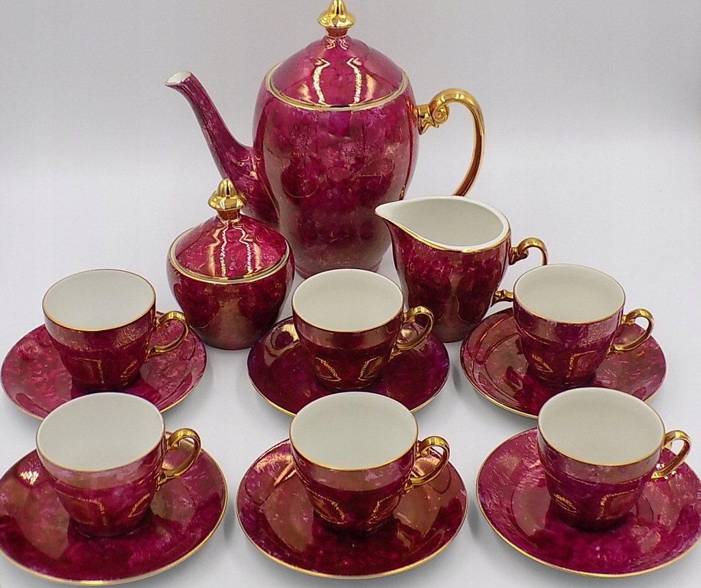 porcelana WŁOCŁAWEK serwis kawowy na 6 osób