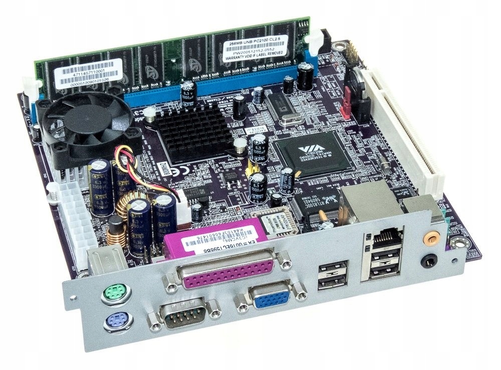 VIA C3VCM6 PŁYTA GŁÓWNA MINI-ITX CPU 1.0G 256MB FV
