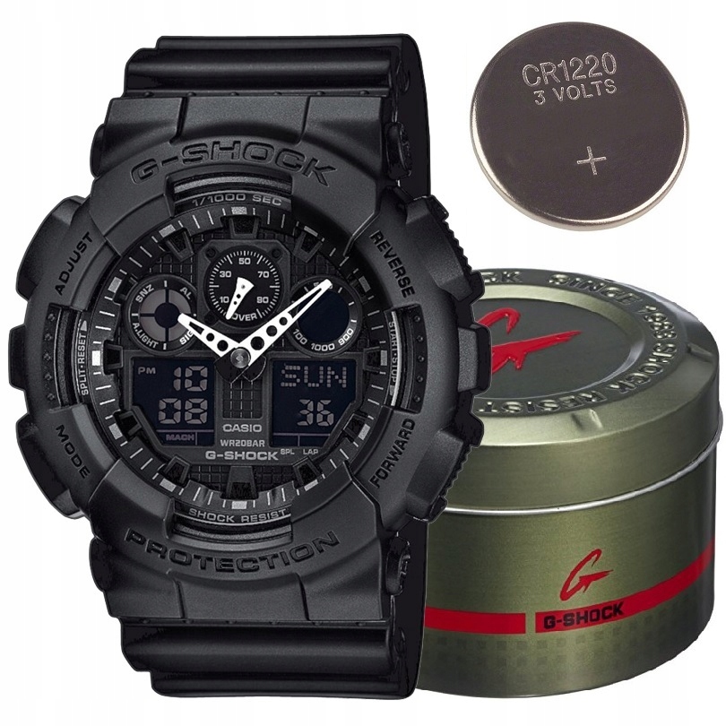 Zegarek Casio G-shock GA-100-1A1ER + Bateria FV23%