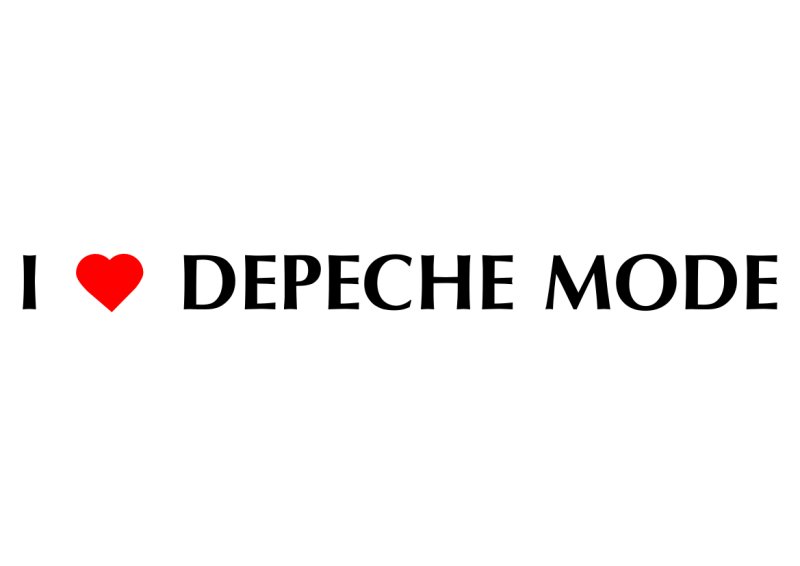 naklejka na samochód szybę Depeche Mode na prezent
