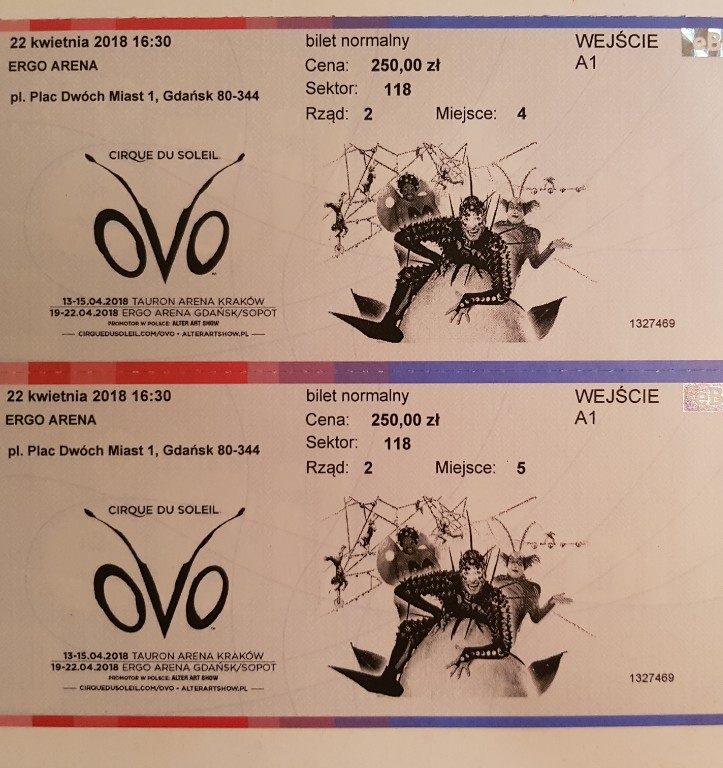 Cirque du Soleil bilety Gdańsk 22.04