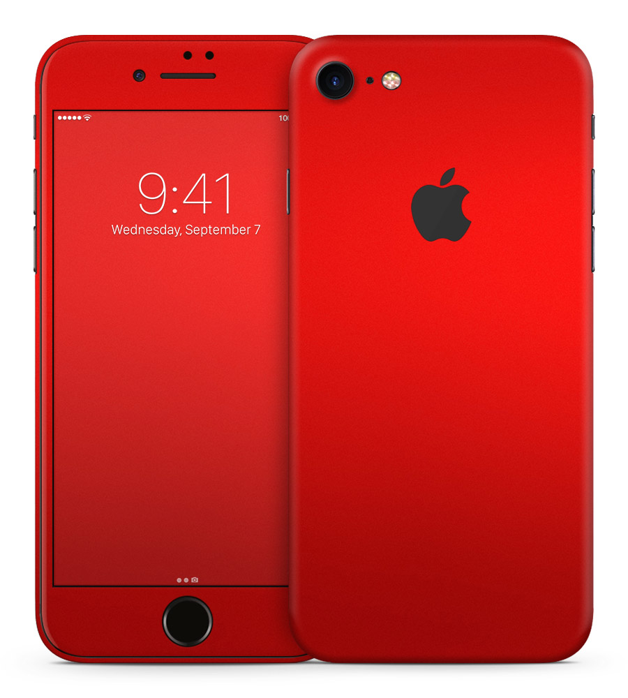 iPhone 7 8 - czerwona skórka naklejka donicesky