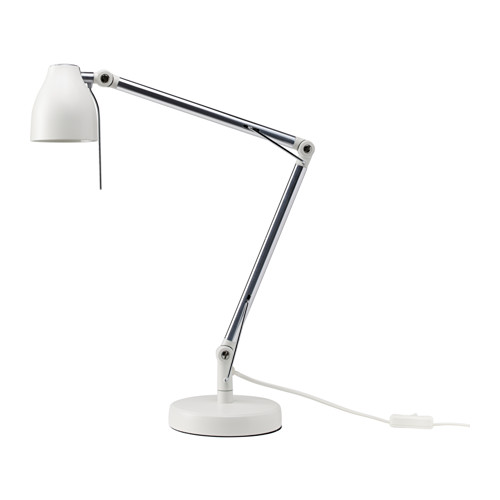 IKEA TRAL Lampa biurkowa, biały