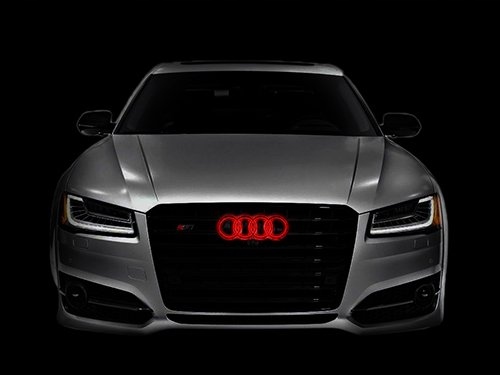 AUDI LED LOGO LIGHT , chrome /RED A3 A4 A5 A6
