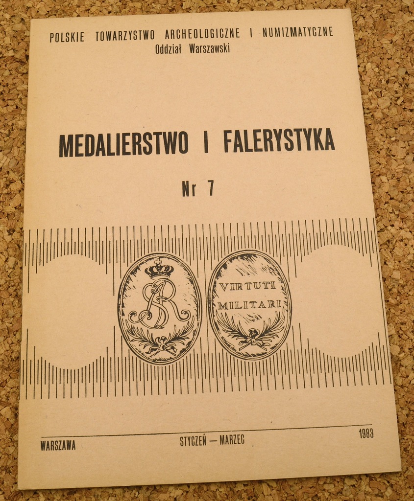Broszura Medalierstwo i falerystyka Nr. 7 1983 r.
