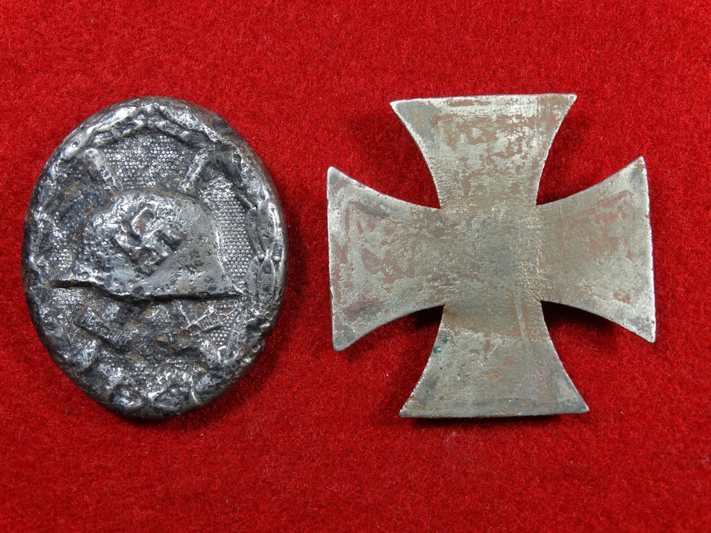 Odznaka za rany + żelazny krzyż I klasy  ORYGINAŁ