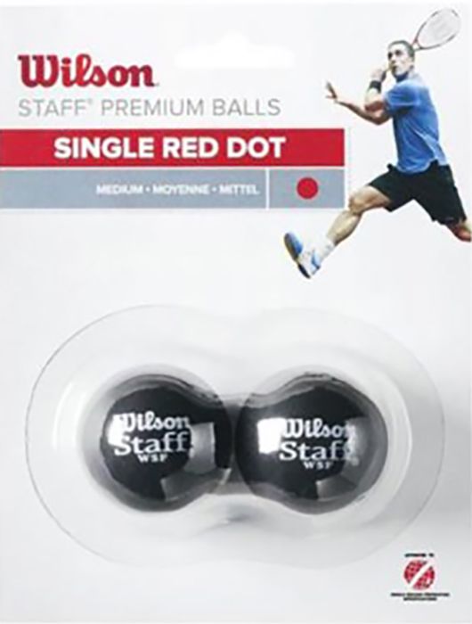 Piłka squash WILSON Staff 2-Pak Single Red Dot