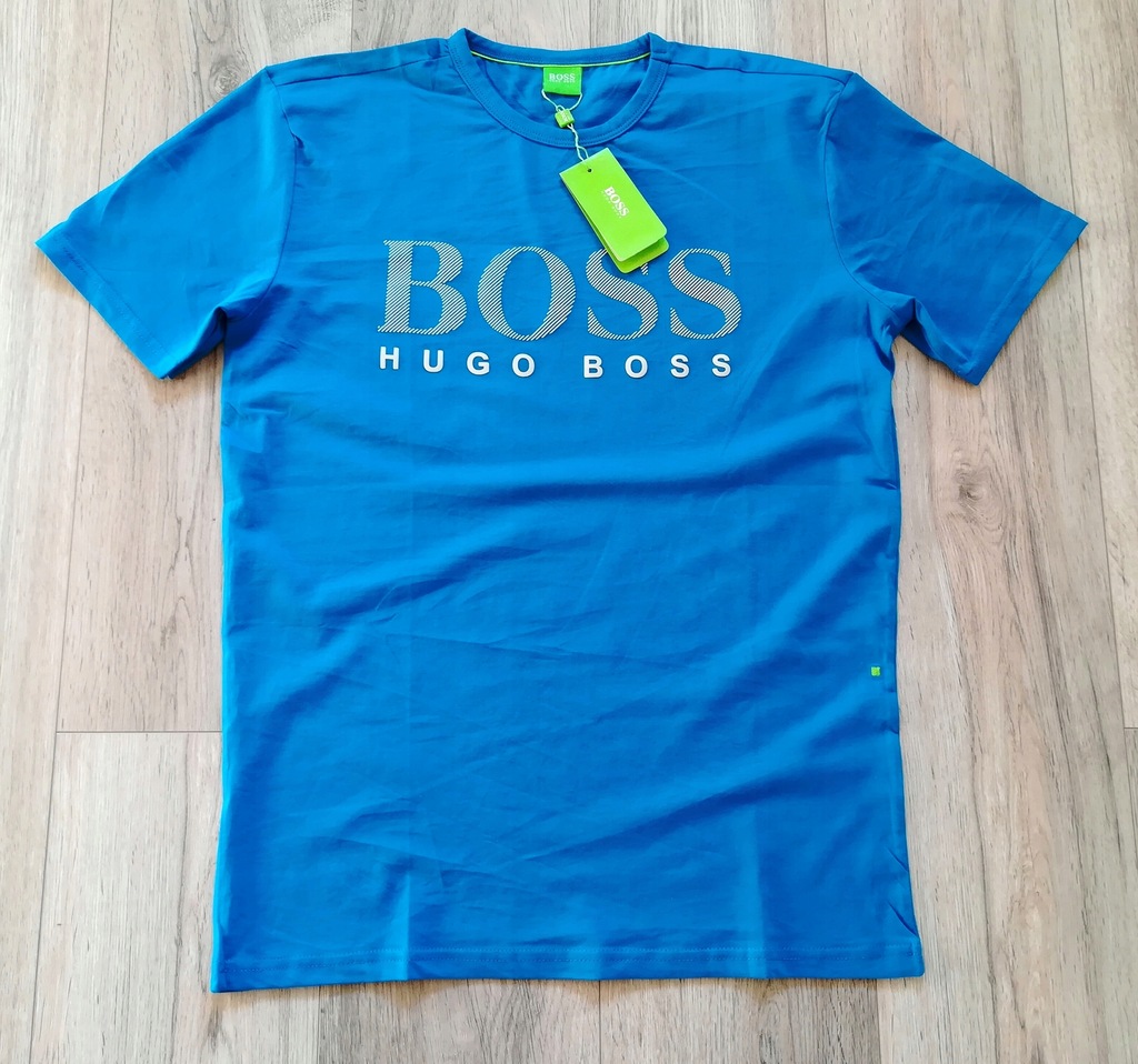 HUGO BOSS T-SHIRT GREEN ORG. ROZM. XL