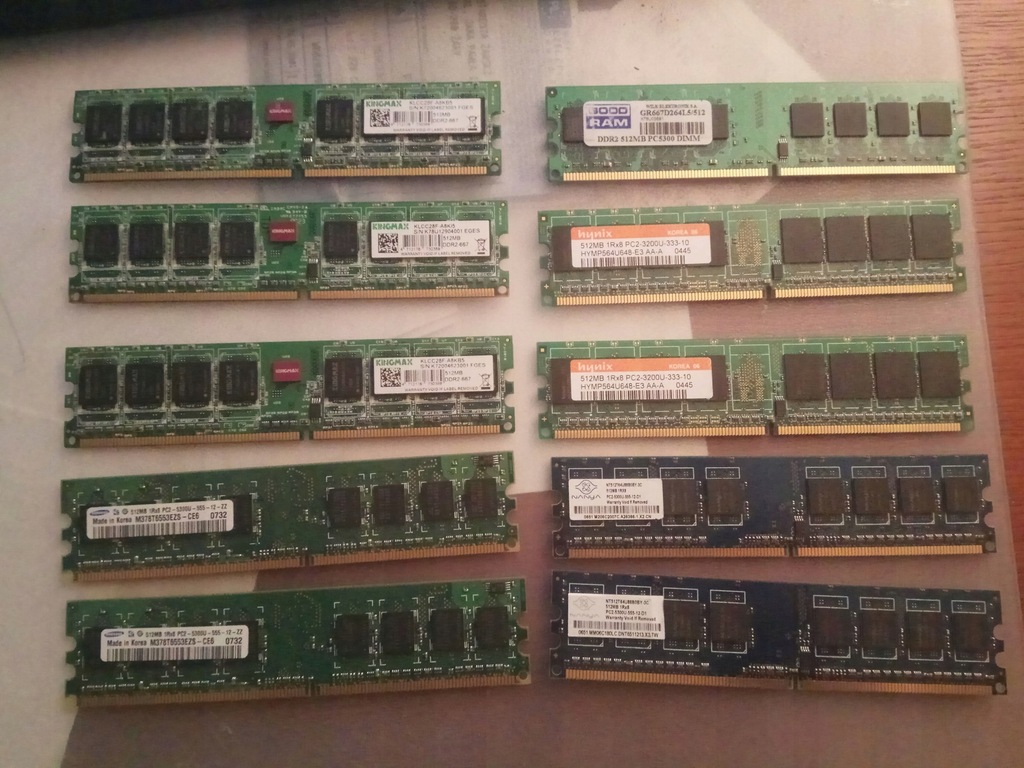5 Gb DDR2 10x 512 Mb