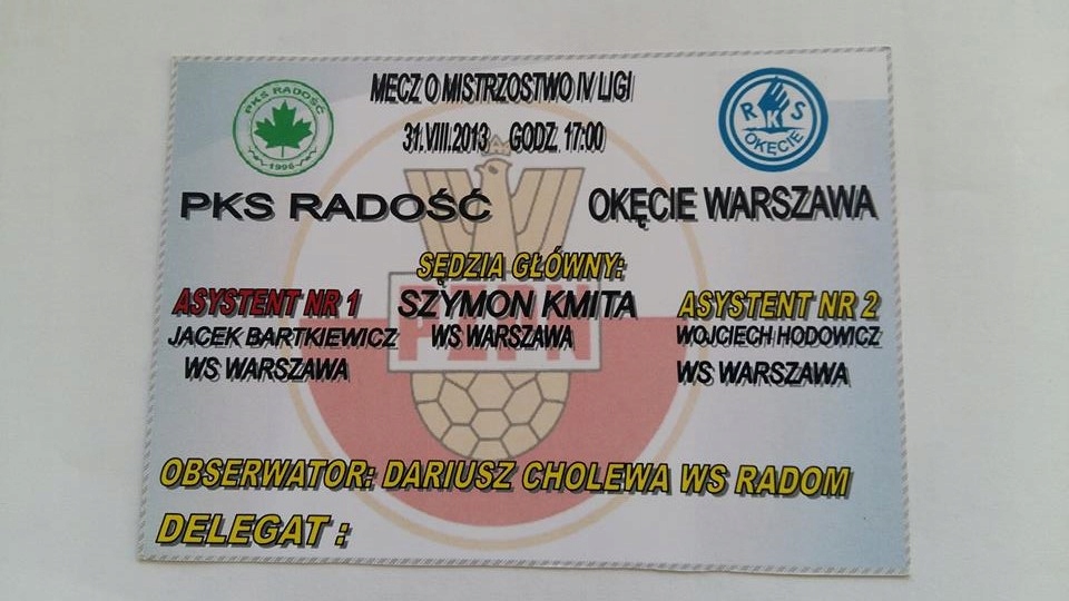 BILET PKS Radość - Okęcie Warszawa 31.08.2013.