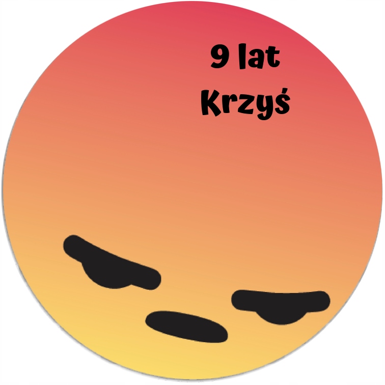 Opłatek na tort Emotikon obrażony zły GRATIS+NAPIS