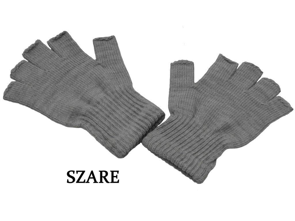 RĘKAWICZKI BEZ PALCÓW mitenki CZARNE kolory DAMSKI - 6985651550