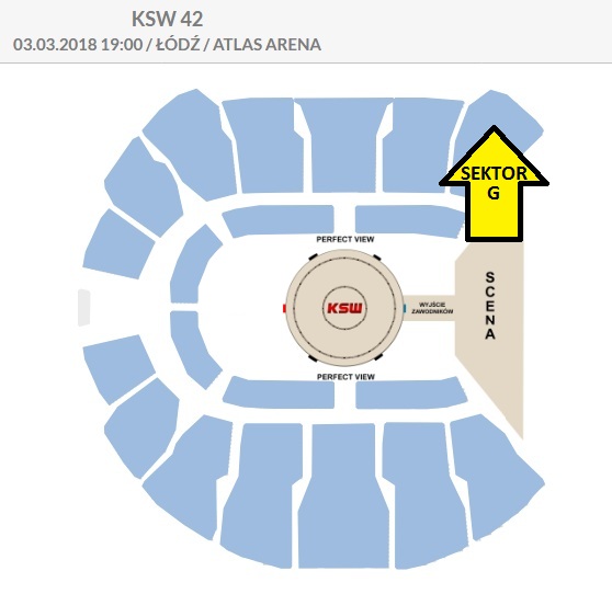 BILET-Y GALA KSW 42 -ATLAS ARENA -ŁÓDŹ -03.03.2018