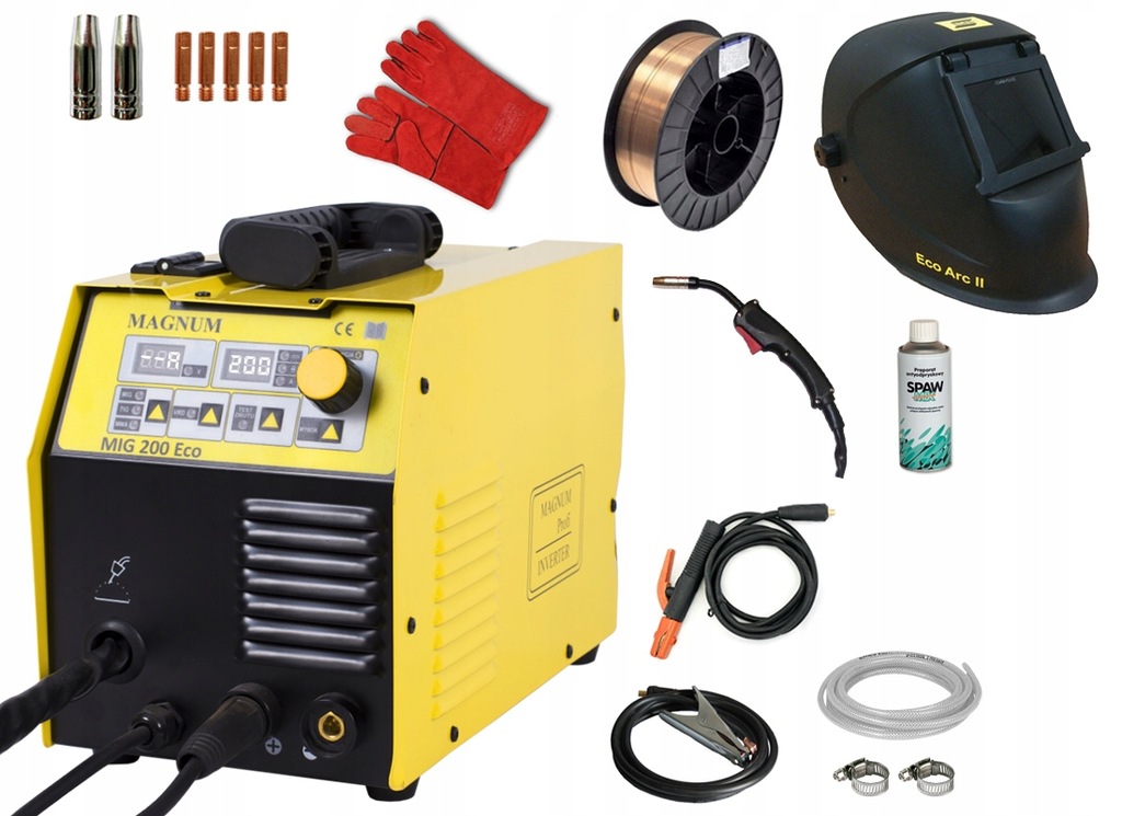 Spawarka Magnum MIG 200 Eco Synergia MMA ZESTAW