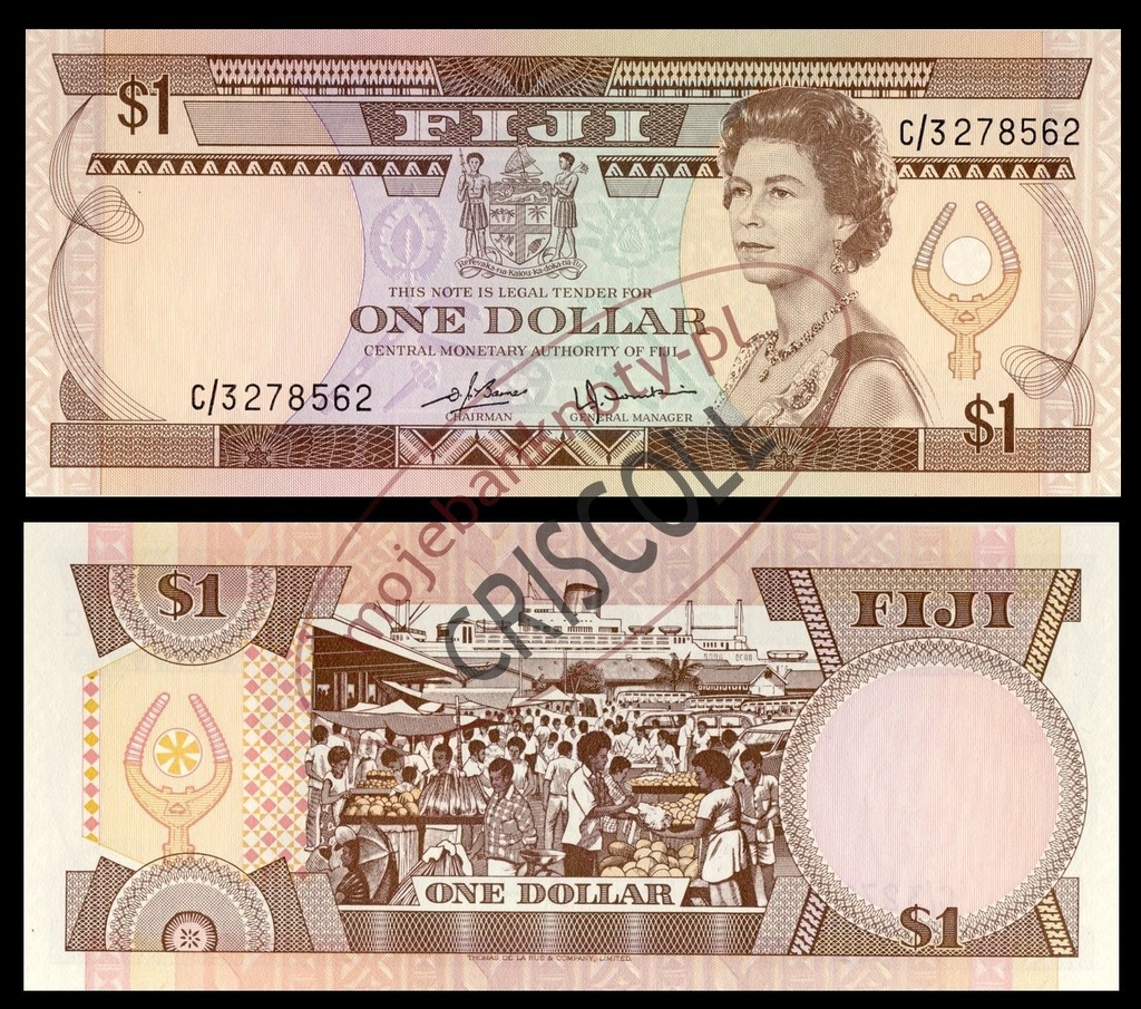 Fiji 1 dolar 1980r. P-76 UNC