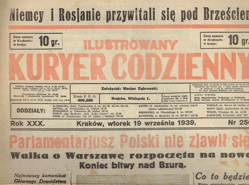 NIEMCY I ROSJANIE PRZYWITALI SIĘ 19 września 1939