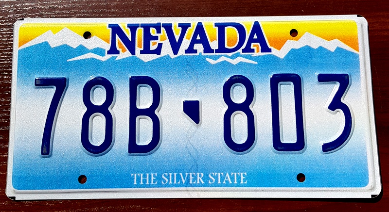 Tablica rejestracyjna USA - NEVADA