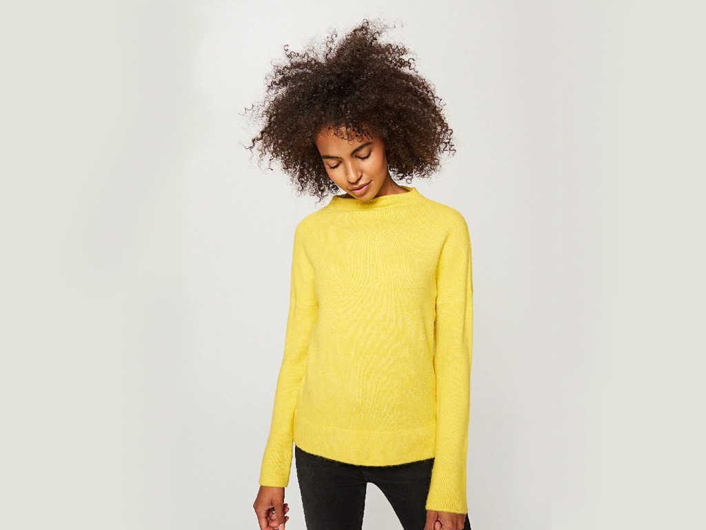 RESERVED Nowy sweter WOOL BLEND wełna S