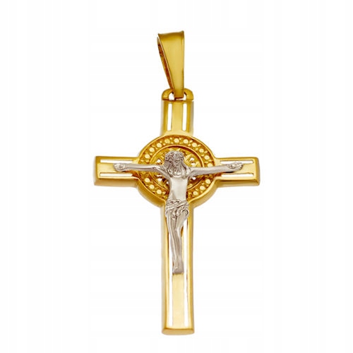Złoty Krzyż Krzyżyk Pan Jezus 585 14k