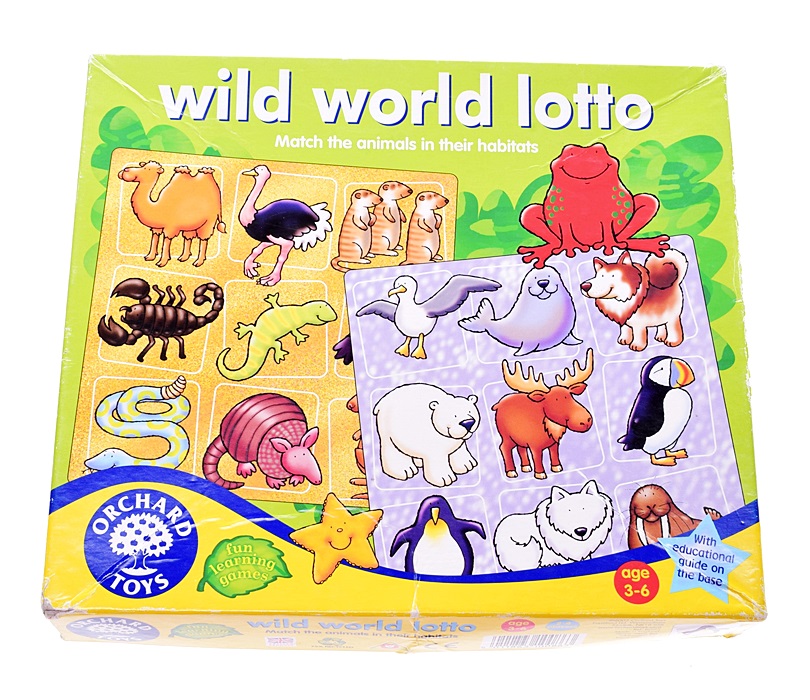 5645-67 .ORCHARD TOYS... i#u GRA WILD WORLD LOTTO