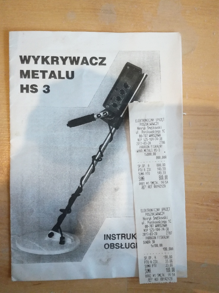 WYKRYWACZ METALI HS3 NOWY CEWKA 30
